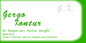 gergo kontur business card